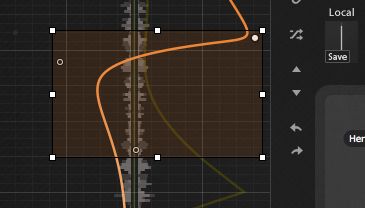 With a Shift + Left-Click and drag, you can highlight multiple points of the modulation curve and either move them around or skew the highlighted content skew by reshaping the surrounding box. 