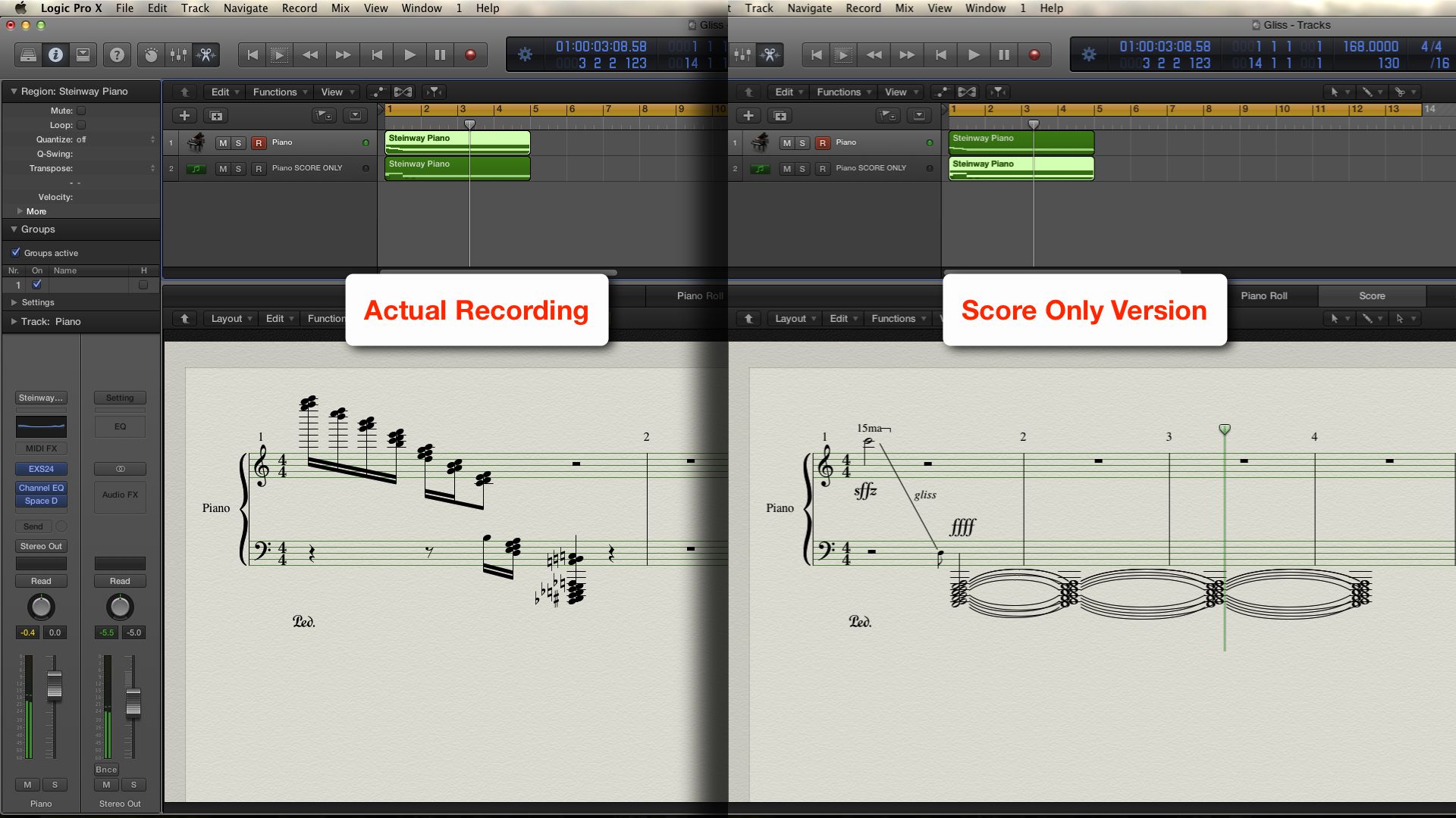 The ability to turn your actual recording into great looking notation is one of the Score Editor's forte!