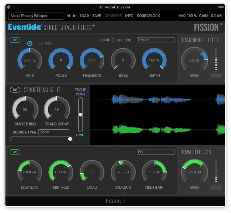 Eventide’s Fission plug-in, which combines Eventide’s new Structural Effects technology with creative audio FX processing