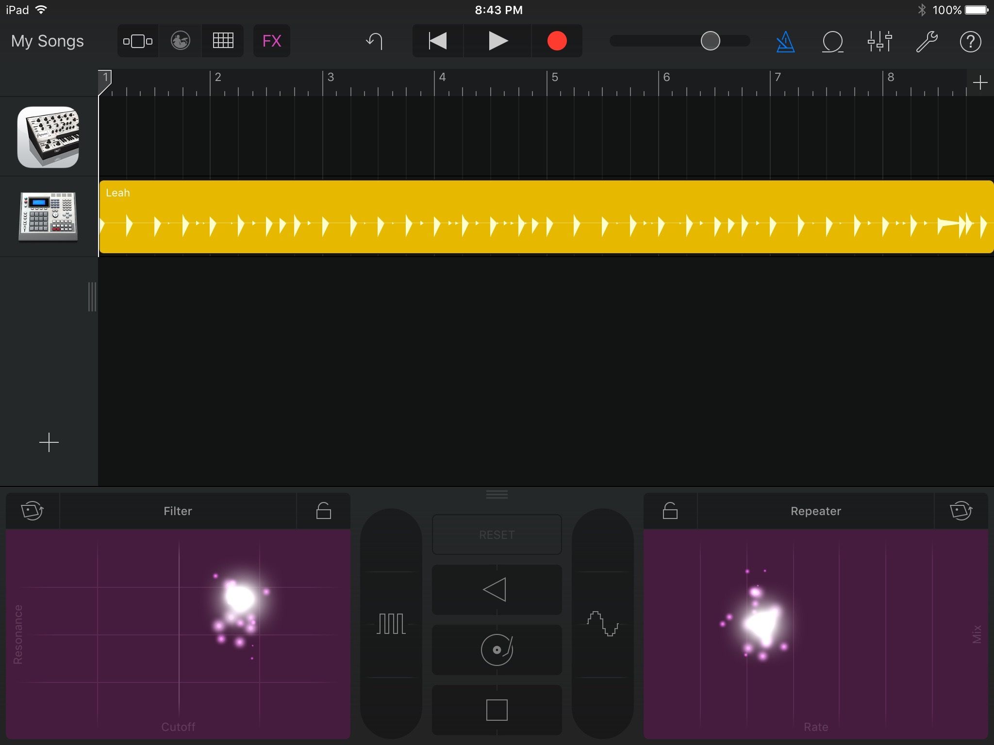 mix songs on garageband iphone