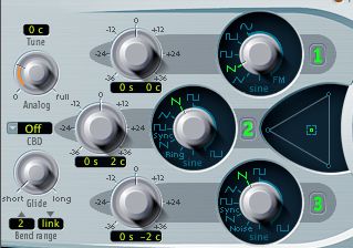 Oscillator 3 settings