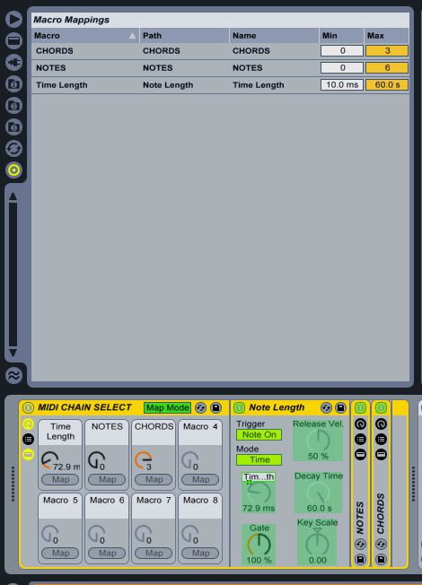 Midi Chain Select Map Mode