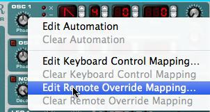 Edit Remote Override Mapping