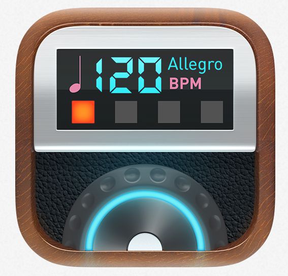 Pro Metronome on Apple Watch has a great interface, but doesn't yet support hacptic feedback.