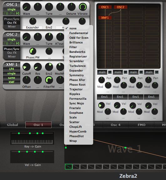 selecting spectral effects