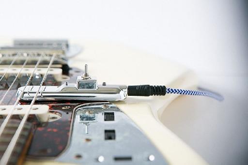 The Submarine guitar pickup on a Fender Jazzmaster.