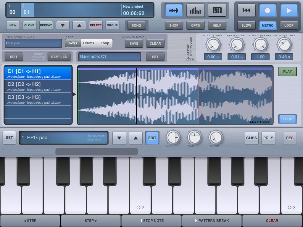 Easily edit waveforms and zoned samples as well as managing those you have recorded or imported yourself. 