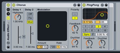 Pic 4: Add a Chorus and Ping-Pong Delay.