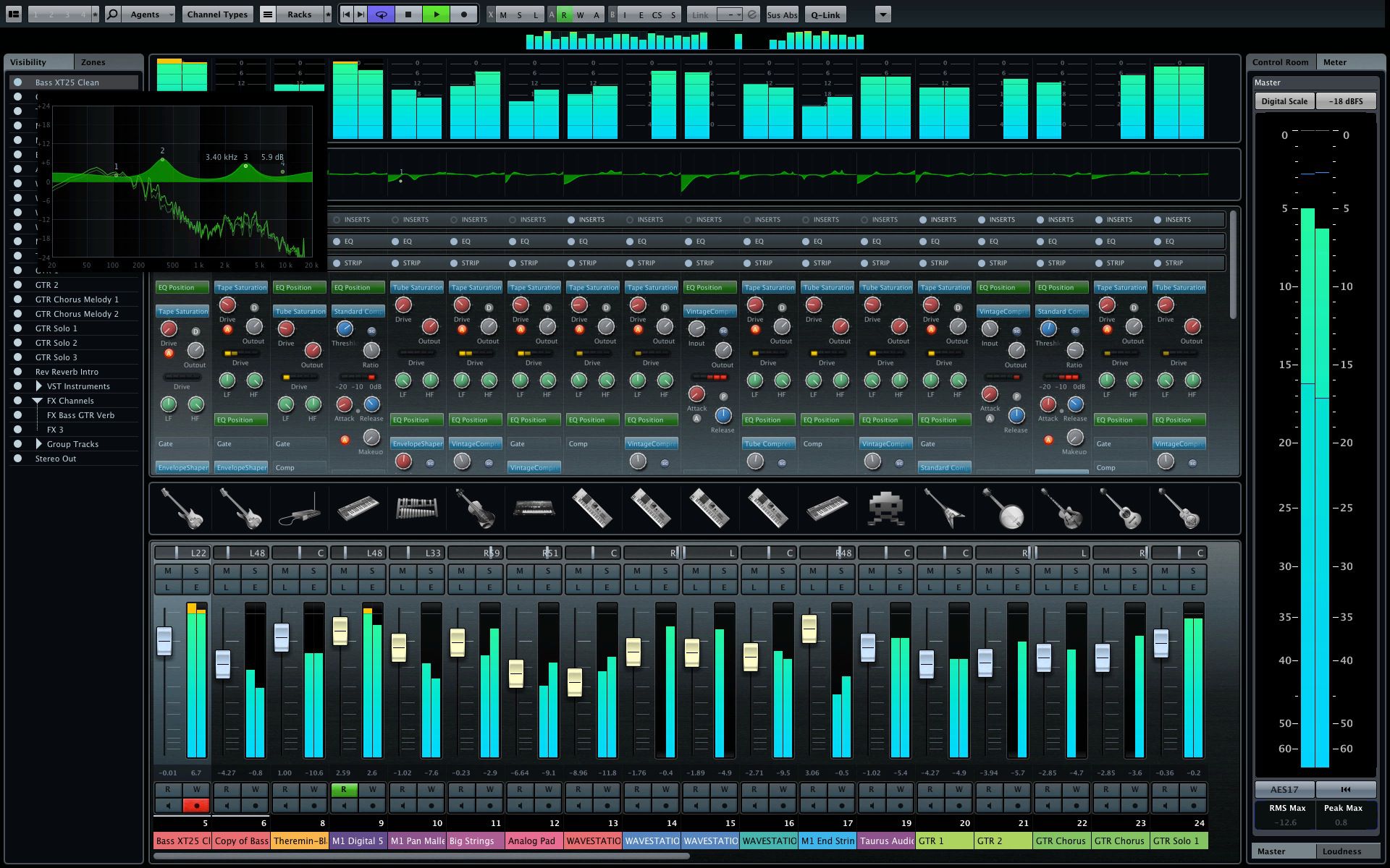 Figure 01 - The MixConsole in Full Screen Mode