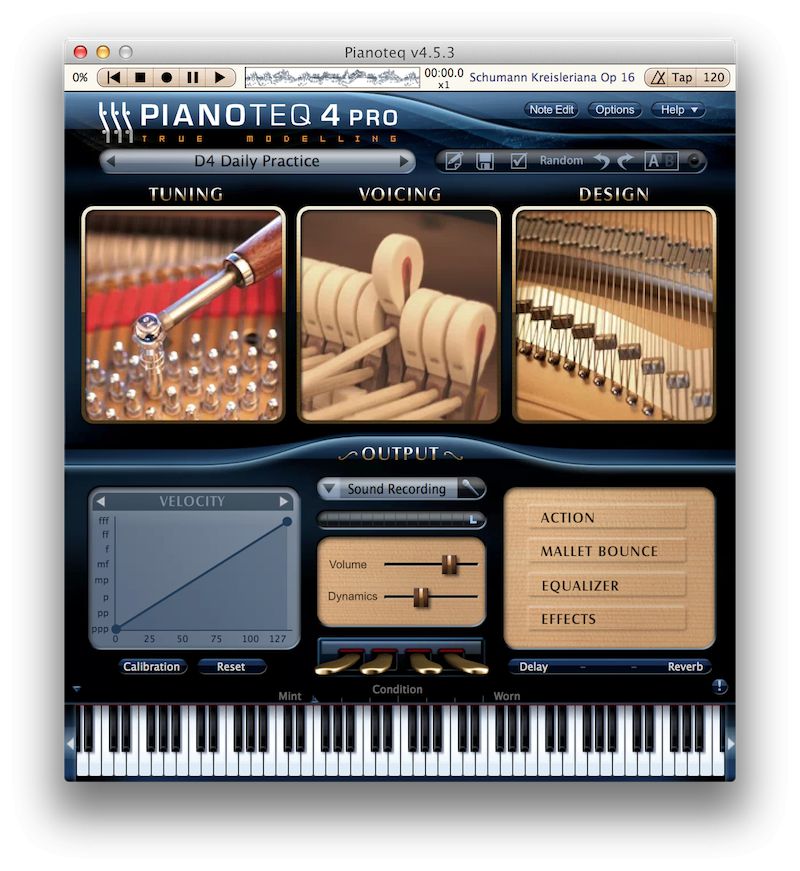Pianoteq weighs less than 50 MB but sounds way, way bigger. 