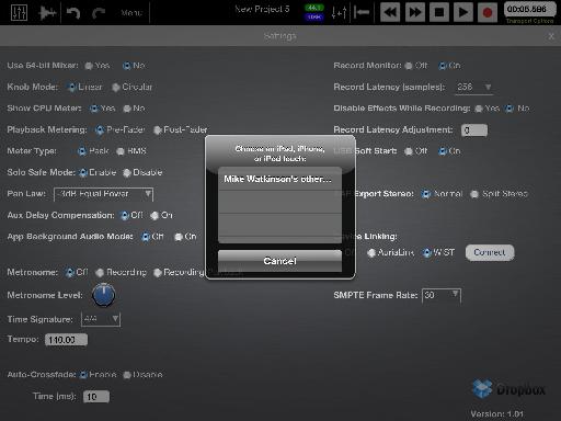 Syncing to a second iPad via WIST