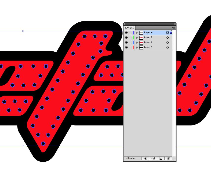 Nieten Text Mit Offset Pfade In Illustrator Macprovideo Com