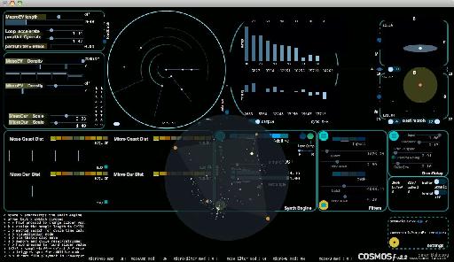Cosmosƒ by sonicLAB, a software synthesiser built with openFrameworks