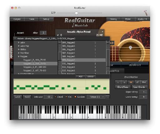 Choose from a range of preset playback patterns and phrases.