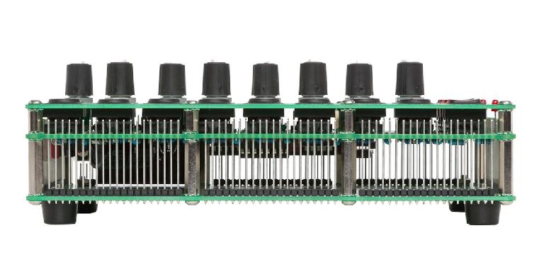 Side view of the Audiowerkstatt Mini-MIDI-Step-Sequencer