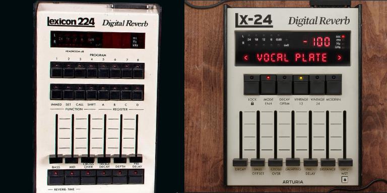 The Lexicon 224 (on the left) and Arturia's LX-24 (on the right)