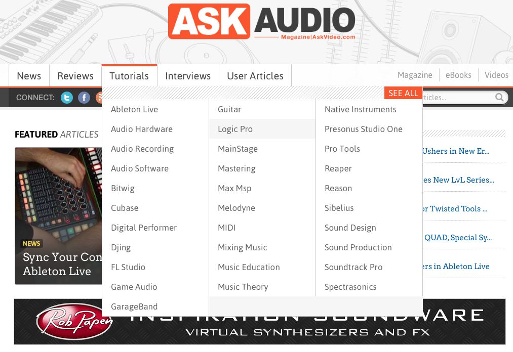 There's hundreds of free tutorial articles here at AskAudioMag you can check out 24/7.