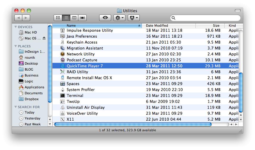 latest quicktime for mac osx