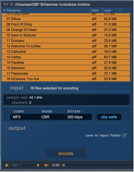 Figure 7 – Selecting Files for Batch Encoding