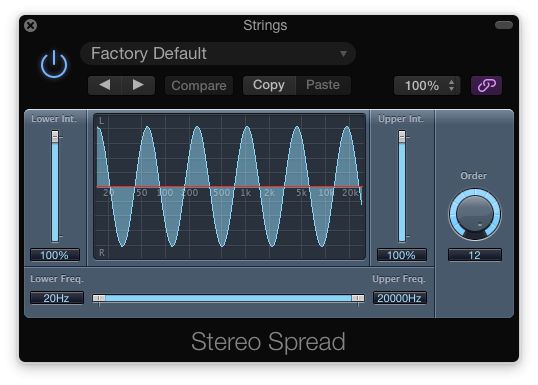 Fig 5 Logic's Stereo Spread plug-in.