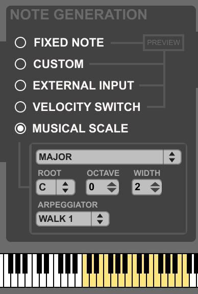 Musical Scale mode