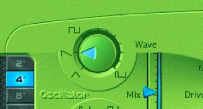 Figure 2: Waveform Selector on Logic’s ES-1 synth plugin.