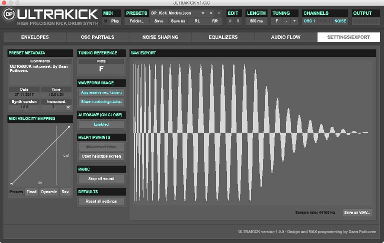 UltraKick interface