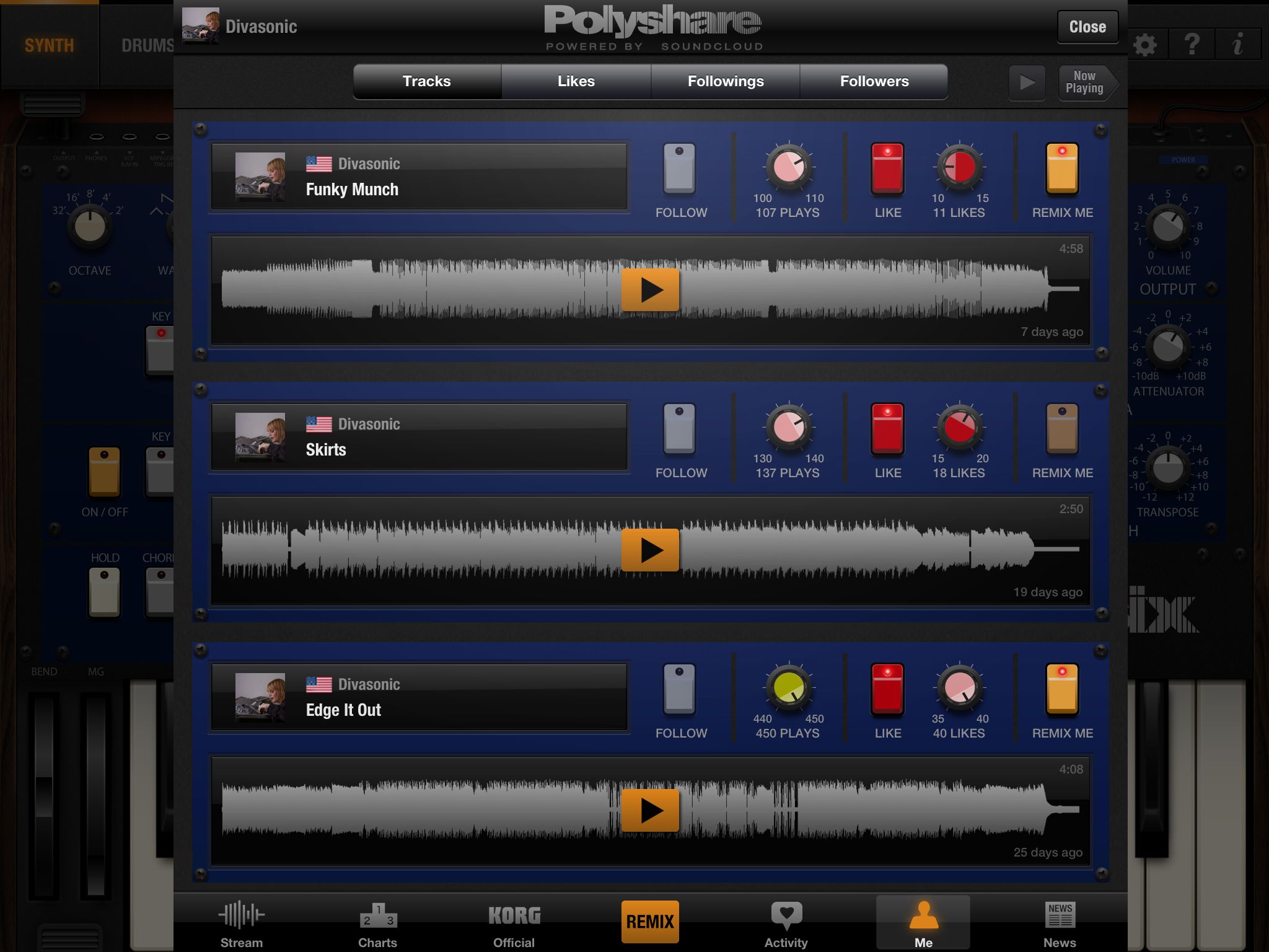 Pic 9 - My tracks on PolyShare