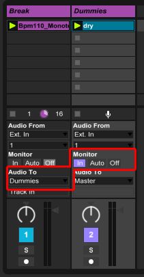 audio routing dummy clips