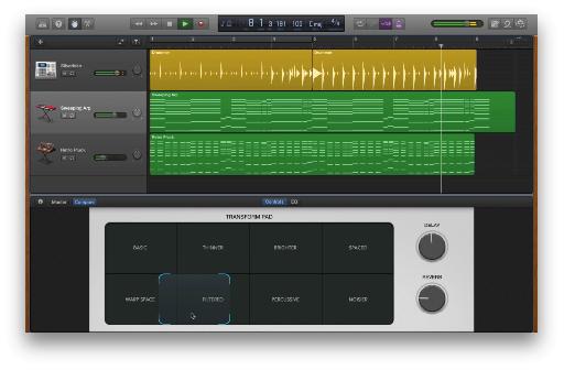 The new Transform Pad Smart Control allows for easy and effective morphing of synth sounds.