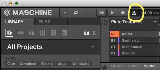 Maschine metronome