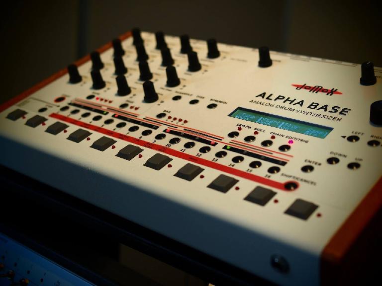 JoMoX Alpha Base drum synthesizer early prototype.