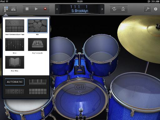 Drum instrument interface.