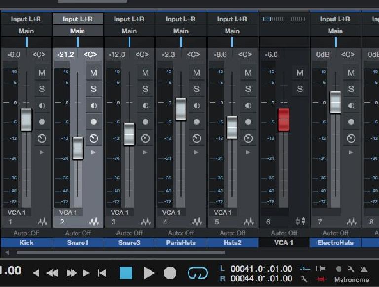 Setting Up and Using VCAs in PreSonus Studio One