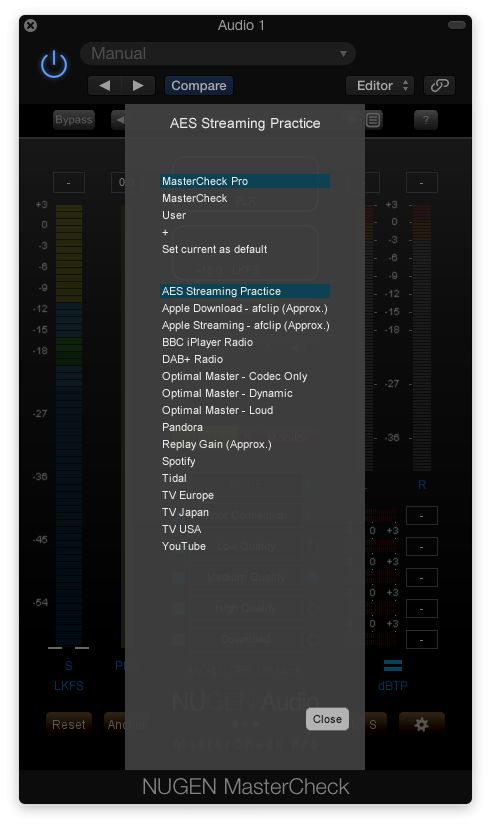 MasterCheck Pro presets