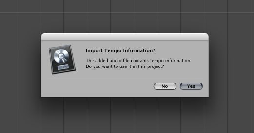 Logic asking if we want to use the imprinted tempo data