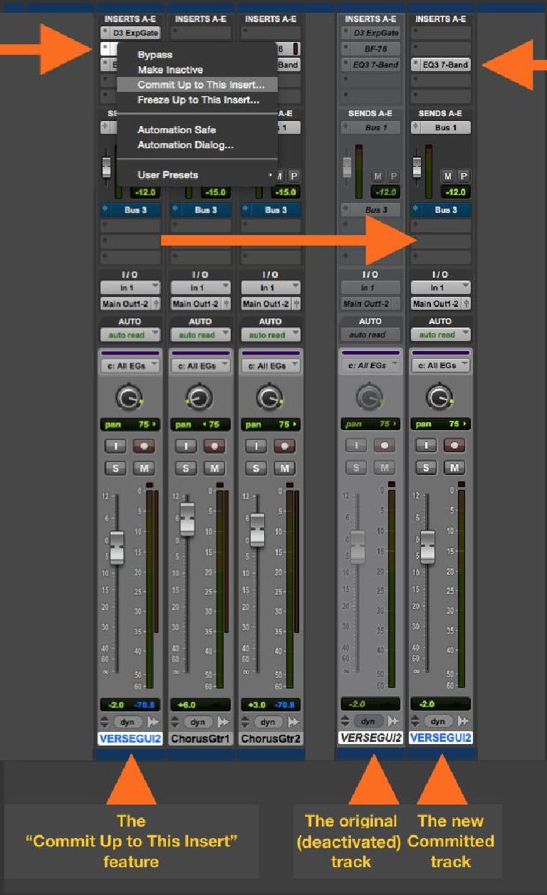 Fig 4 The Commit Up to This Insert... feature in action