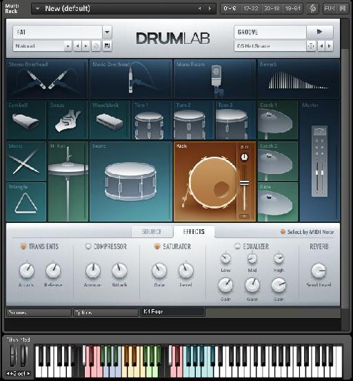 The interface of DrumLab is quick to understand thanks to its appealing visuals.