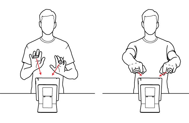 Gestures used for iRing Music Maker.
