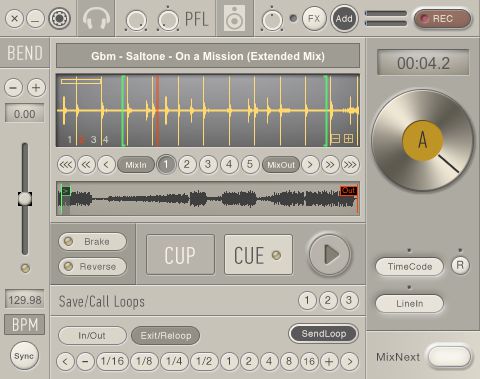 Looping in CuteDJ Pro.