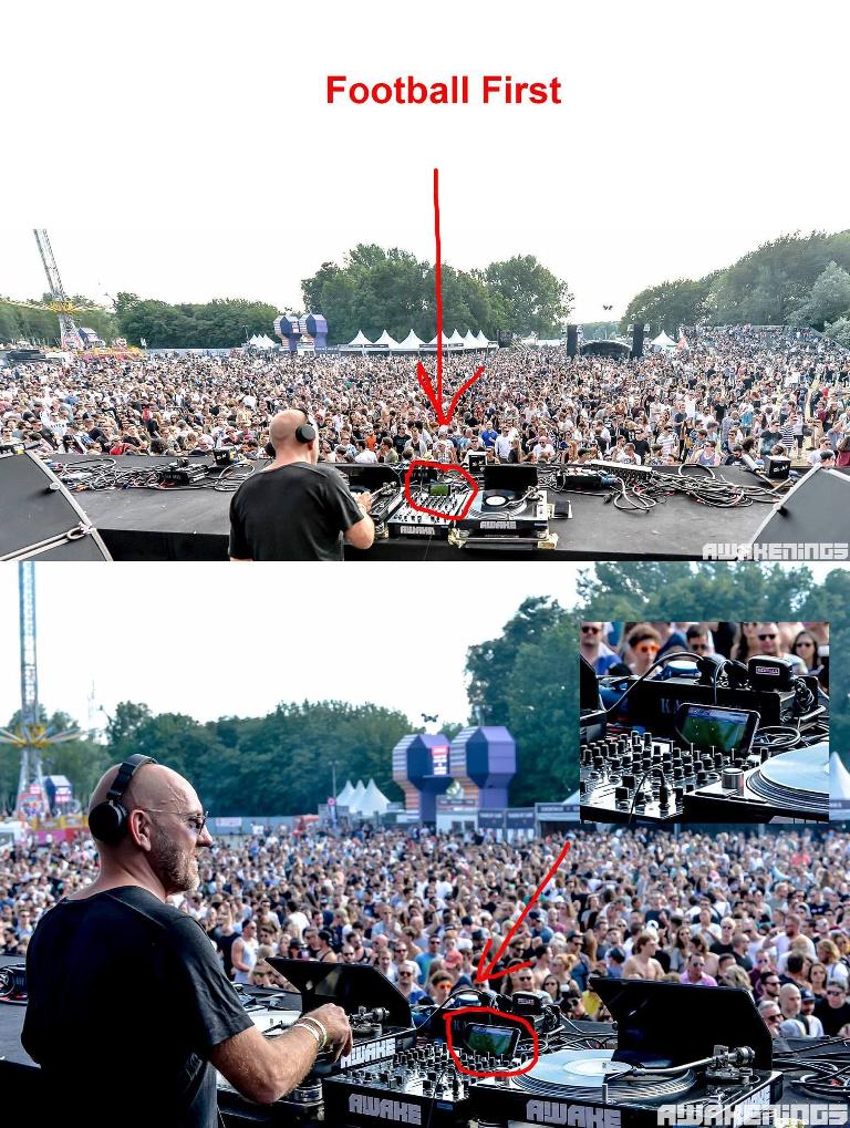 Sven Vath caught watching football on iPhone while DJing