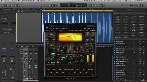 The plug-in in action as an audio unit in Logic Pro X.