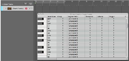 Assign Touch Tracks in the Arrange area