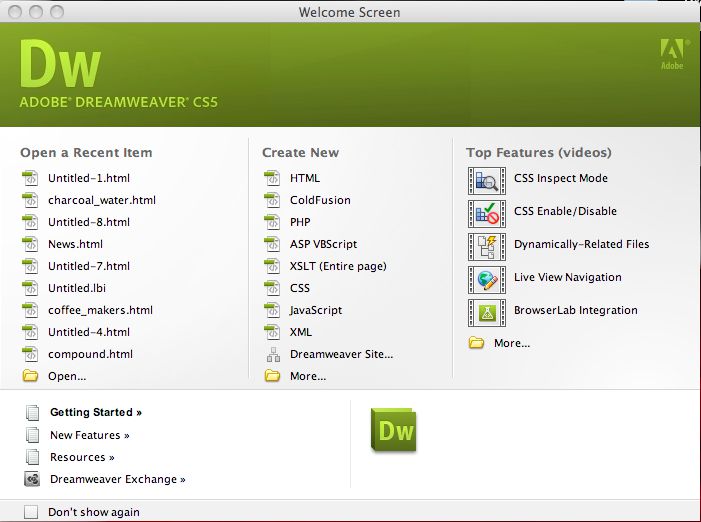 adobe dreamweaver cs5 update