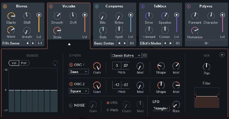 Advanced Vocoder Controls