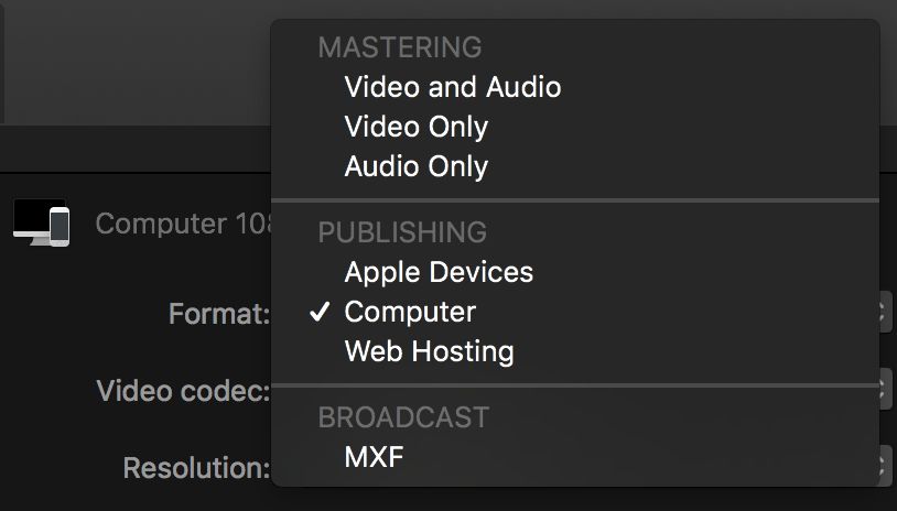 export video from final cut pro