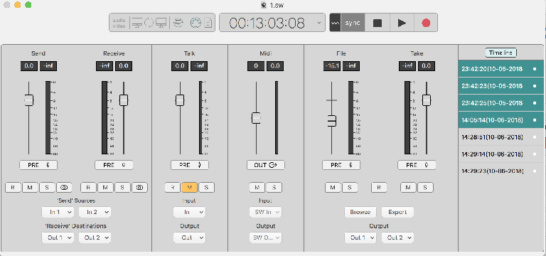 Audio Panel in Soundwhale