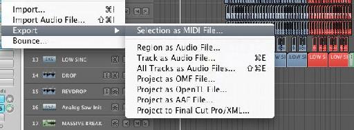 Export MIDI in Logic