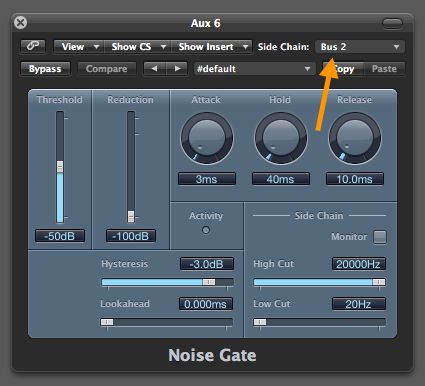 Bus 2 as input for Side Chain