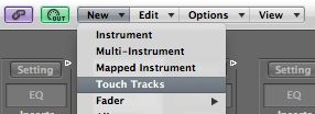 Create a Touch Tracks object